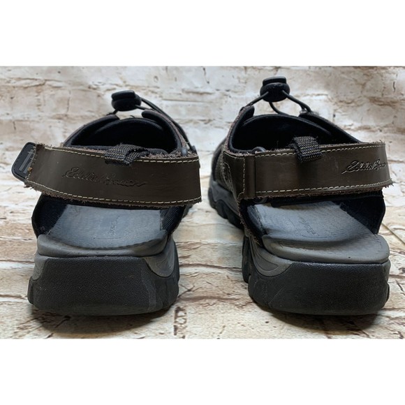Eddie Bauer Mens Stewart Fisherman Sport Sandal Brown Closed Toe Hiking Shoe~12M - Picture 7 of 12